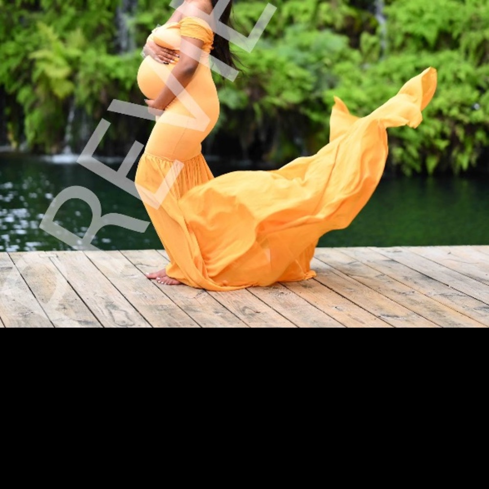 Mustard Yellow custom maternity dress! One size fits all ! Very stretchy!